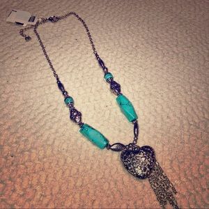 Turquoise & Silver plated necklace